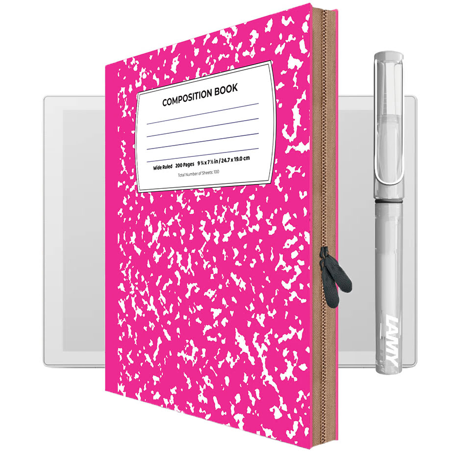 Rosa Schreibheft Supernote A5x Case Folio
