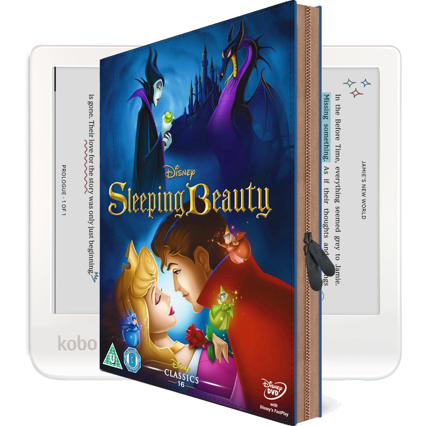 Kobo Libra Colour Case Pen Holder SLEEPING BEAUTY