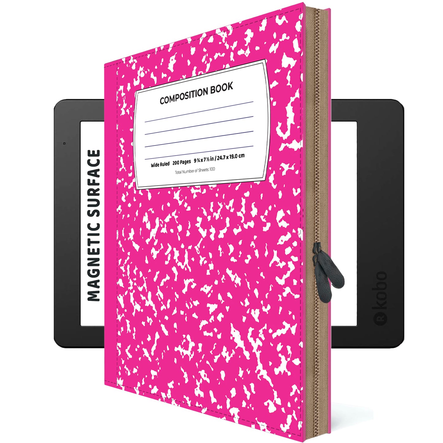 Pink COMPOSITION BOOK Kobo Libra Colour Case