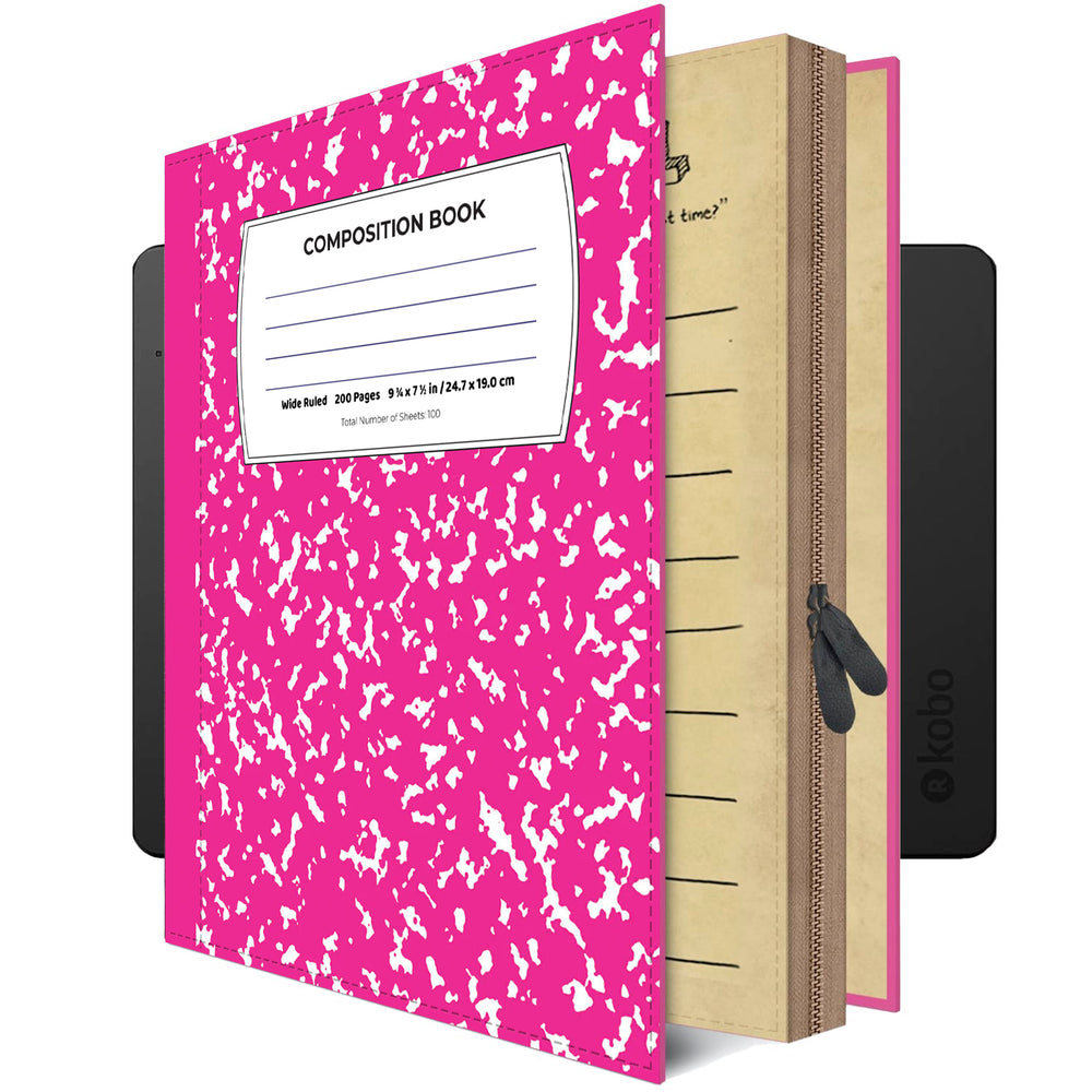 Pink COMPOSITION BOOK Kobo Libra Colour Case