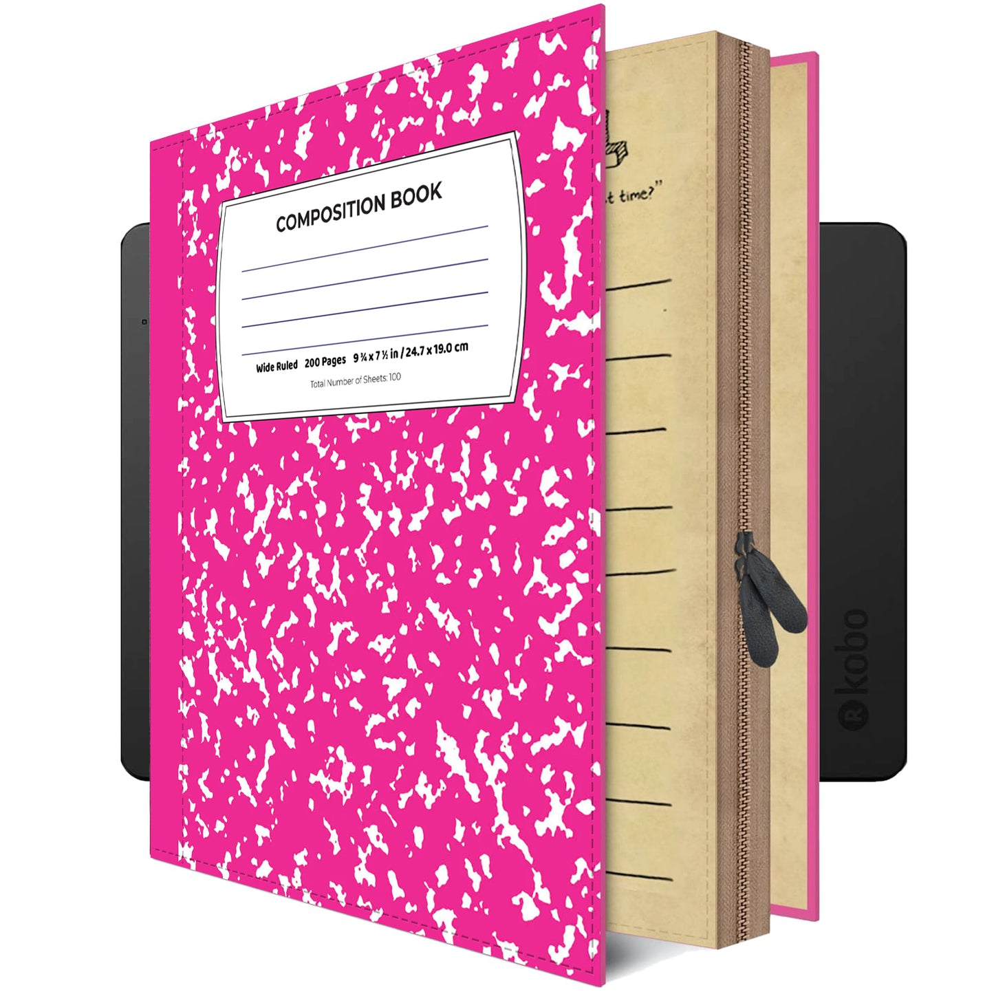 Pink COMPOSITION BOOK Kobo Libra Colour Case