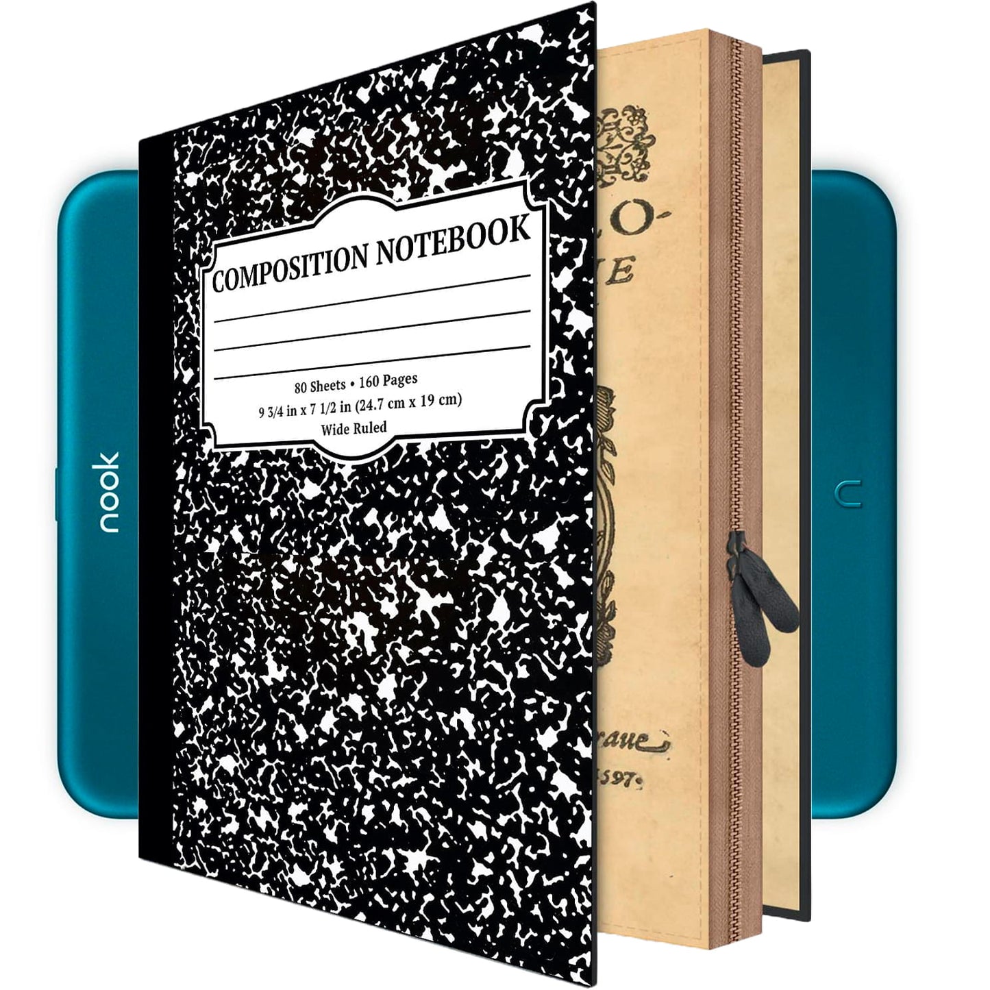 Nook GlowLight 4 4e Plus Case COMPOSITION BOOK Cover