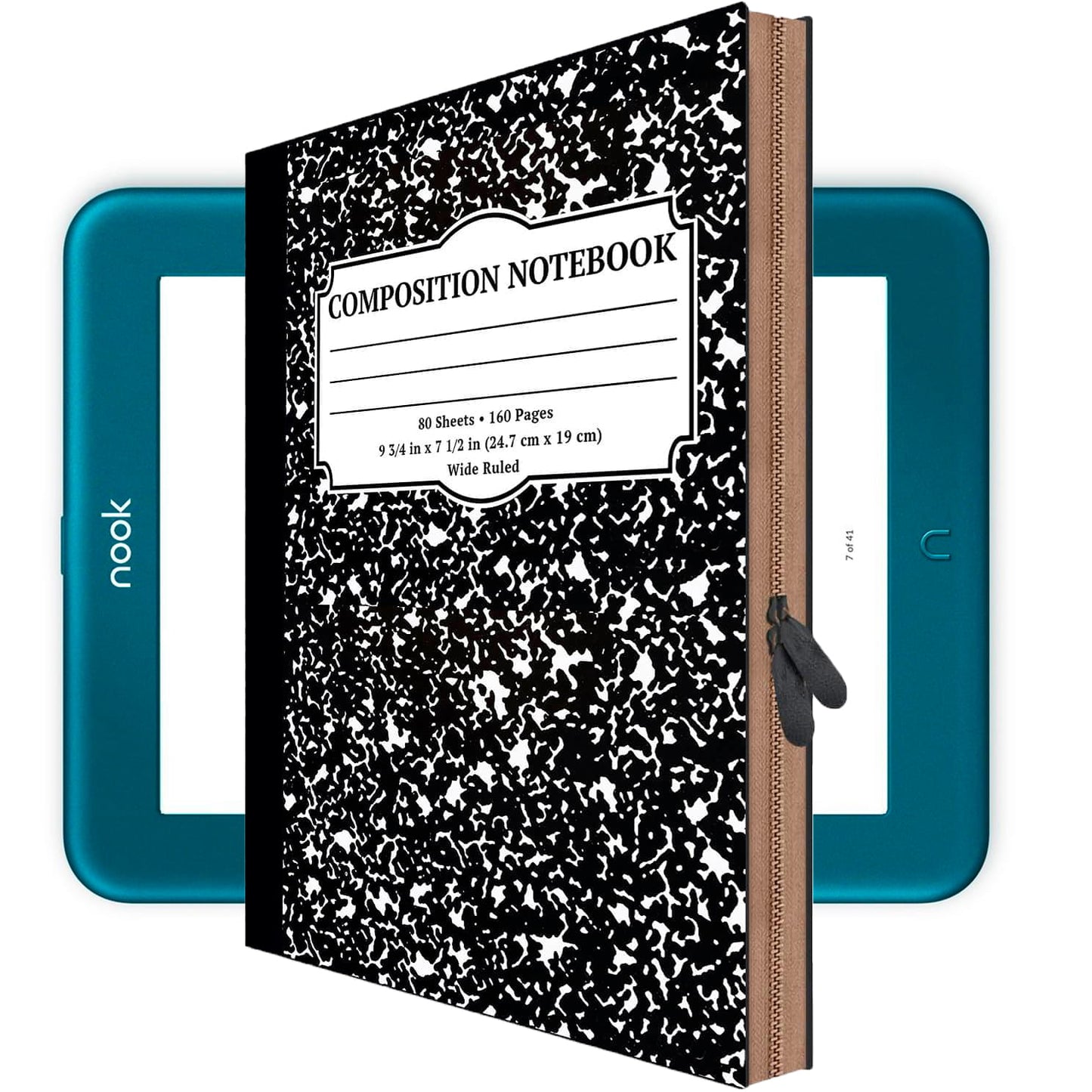 Nook GlowLight 4 4e Plus Case COMPOSITION BOOK Cover