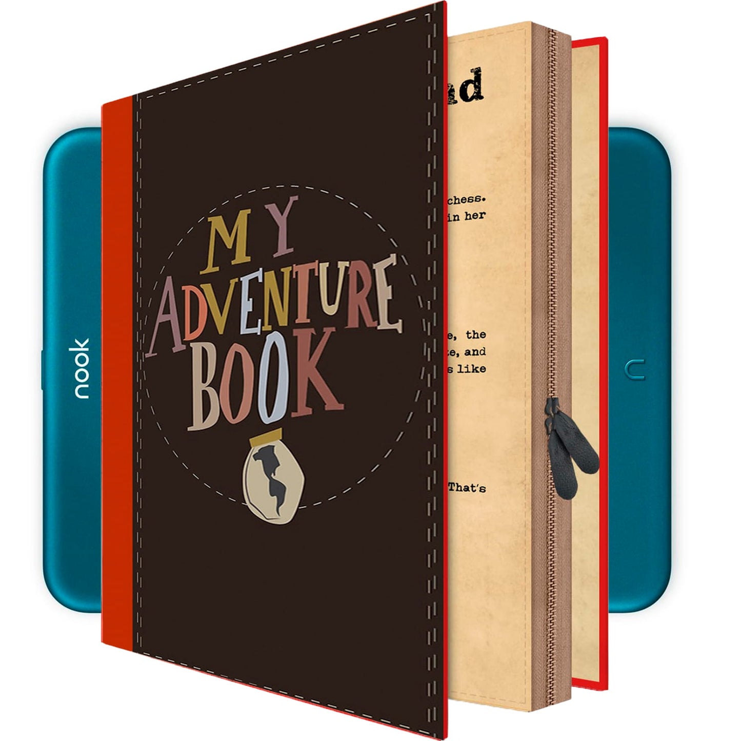 Nook GlowLight 4 4e Plus Case MY ADVENTURE BOOK Cover