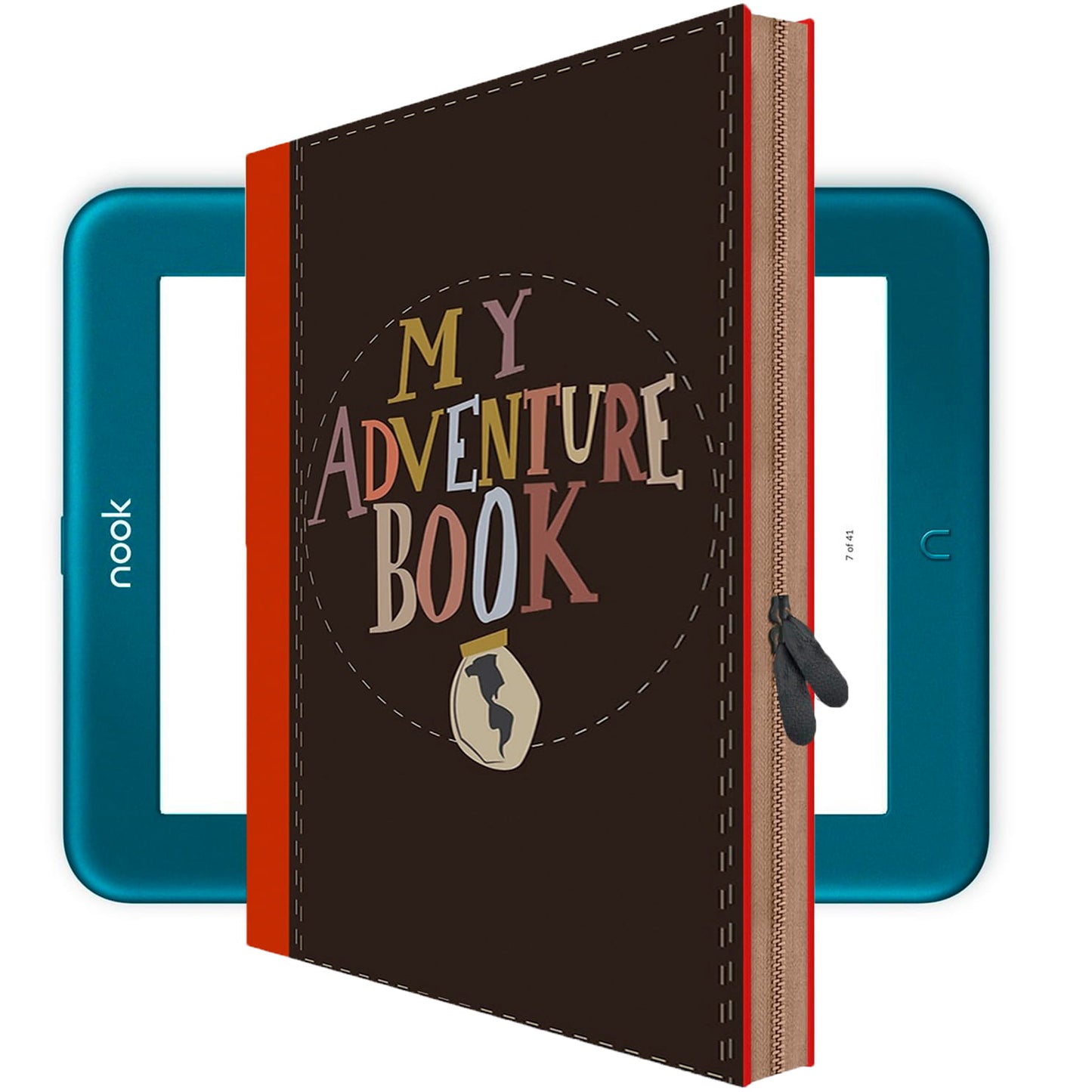 Nook GlowLight 4 4e Plus Case MY ADVENTURE BOOK Cover