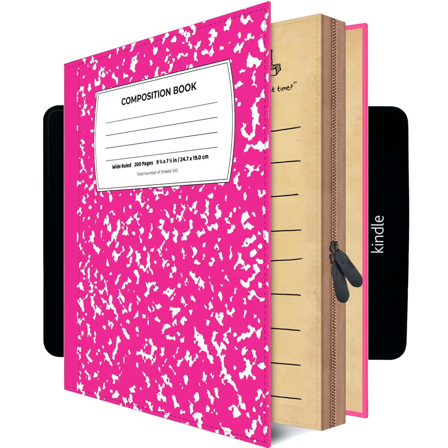 Pink COMPOSITION BOOK Kindle Scribe Case