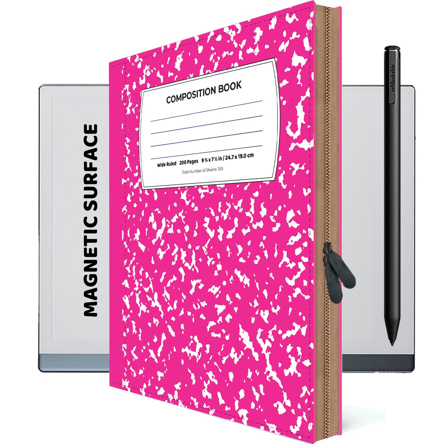 Pink COMPOSITION BOOK reMarkable 2 Case Folio