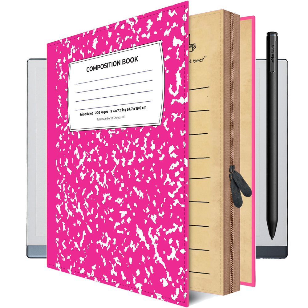 Pink COMPOSITION BOOK reMarkable 2 Case Folio